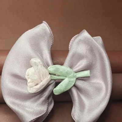 Luxury Satin Silk Bow Hair Clip for Women Elegant & Large Hair Accessory Non-Slip Barrette
