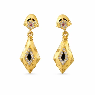 Snehshop™ Gold Earrings Designs for Daily Use 1.5gm Gold Polish, Stylish Lightweight Designer Earrings for Women, Traditional & Modern Jewellery